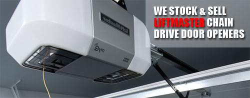 LiftMaster screw drive opener with battery backup system
